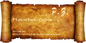 Ptatschek Zolna névjegykártya